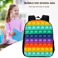 thumbnail image 4 of Bolsa de escuela para niños con impresión de burbujas de empuje de dibujos animados regalo inteligente de cognición de color JShteea libre de BPA, 4 of 8