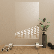 Wall Mounted Mirror HD, Home Gym Mirror With Flat Polished Edge, 47.5" X 31.5" by Fab Glass and Mirror
