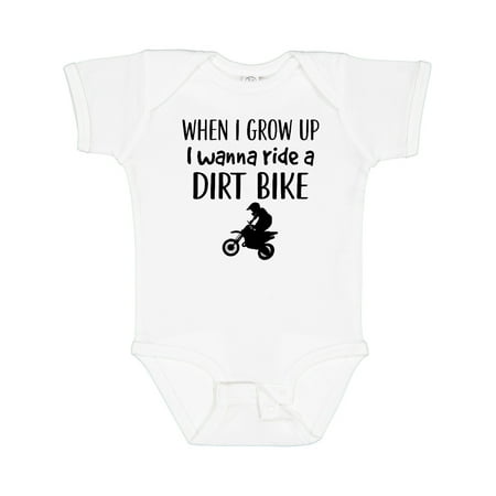 

Inktastic Motocross Dirt Biking Future Dirt Biker Boys or Girls Baby Bodysuit