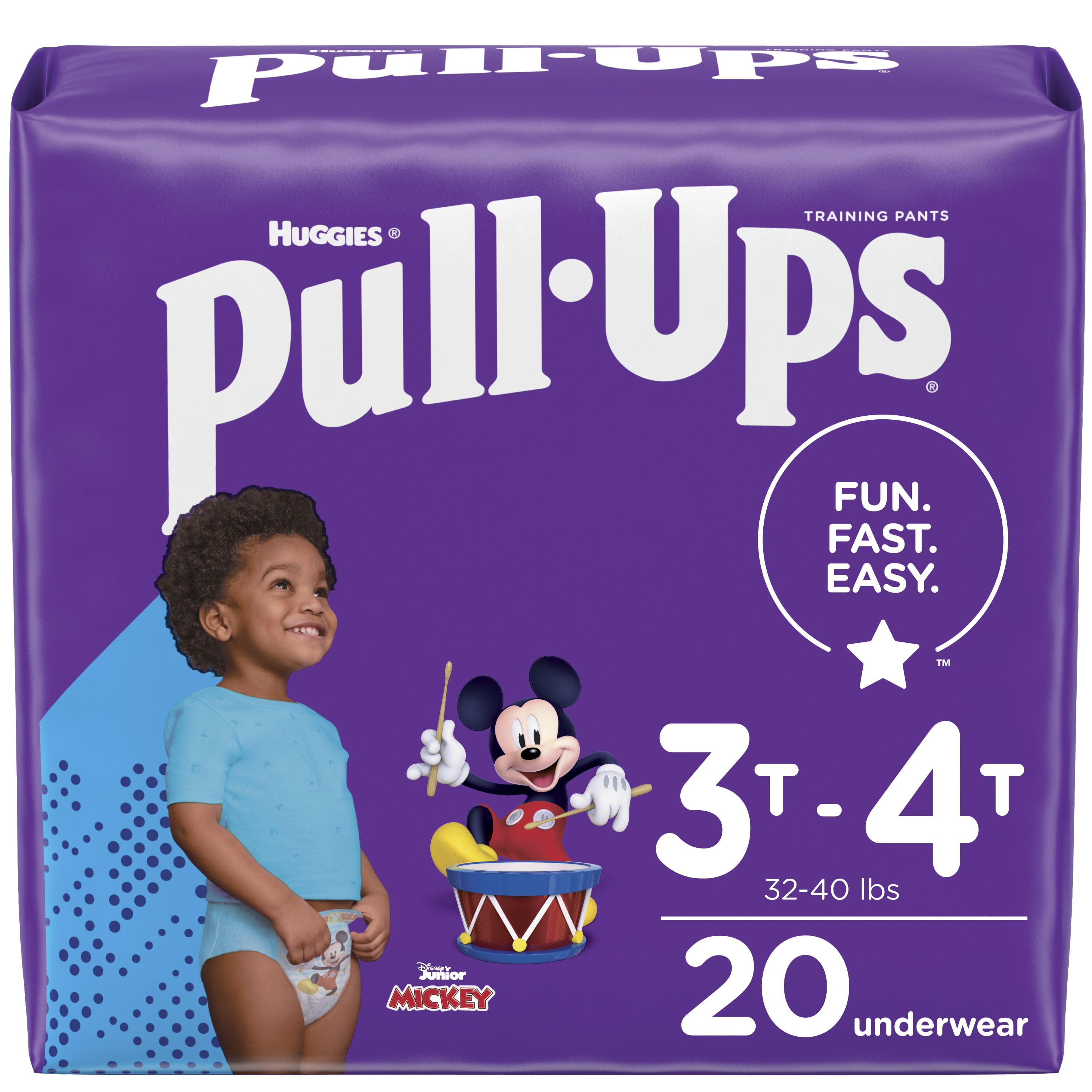 Huggies Pull-Ups Training Pants for Girls and Boys Size 2-3T 3-4T and 4-5T 