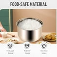 thumbnail image 4 of Bol Intérieur pour Cuiseur à Riz en Acier Inoxydable, Bol Rond de Remplacement pour Cuiseur à Riz, Bol de Cuisson Intérieur pour Cuiseur à Riz, Casseroles pour Cuisine Familiale (9.37 * 5.71 Pouces), 4 of 8