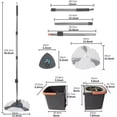 thumbnail image 2 of 360° Rotating Spin Mop and Foldable Bucket Set, Dual Clean & Dirty Water System, Hands-Free Easy Spin Wringing, Heavy-Duty Microfiber Mop with 2 Mop Heads for All Floor Types (TWINS - LV-A03-1), 2 of 9
