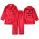 thumbnail image 3 of 2Pcs Red Satin Pyjamas Kids Sets Boys Girls Solid Silk Children's Pajamas Clothes Toddler Lounge Pjs 2-12T Christmas Clothing, 3 of 4