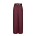 thumbnail image 3 of Yuanlook Women's Dress Pants Wide Leg Business Pants Wide Leg High Elastic Waisted Work Trousers Long Straight Suit Pants, 3 of 6