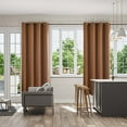 thumbnail image 4 of Curtains Curtain Panel Pair 63 Inch W X 52 Inch L Curtain Overlay Elegant Curtains For Bedroom(Light Brown), 4 of 6