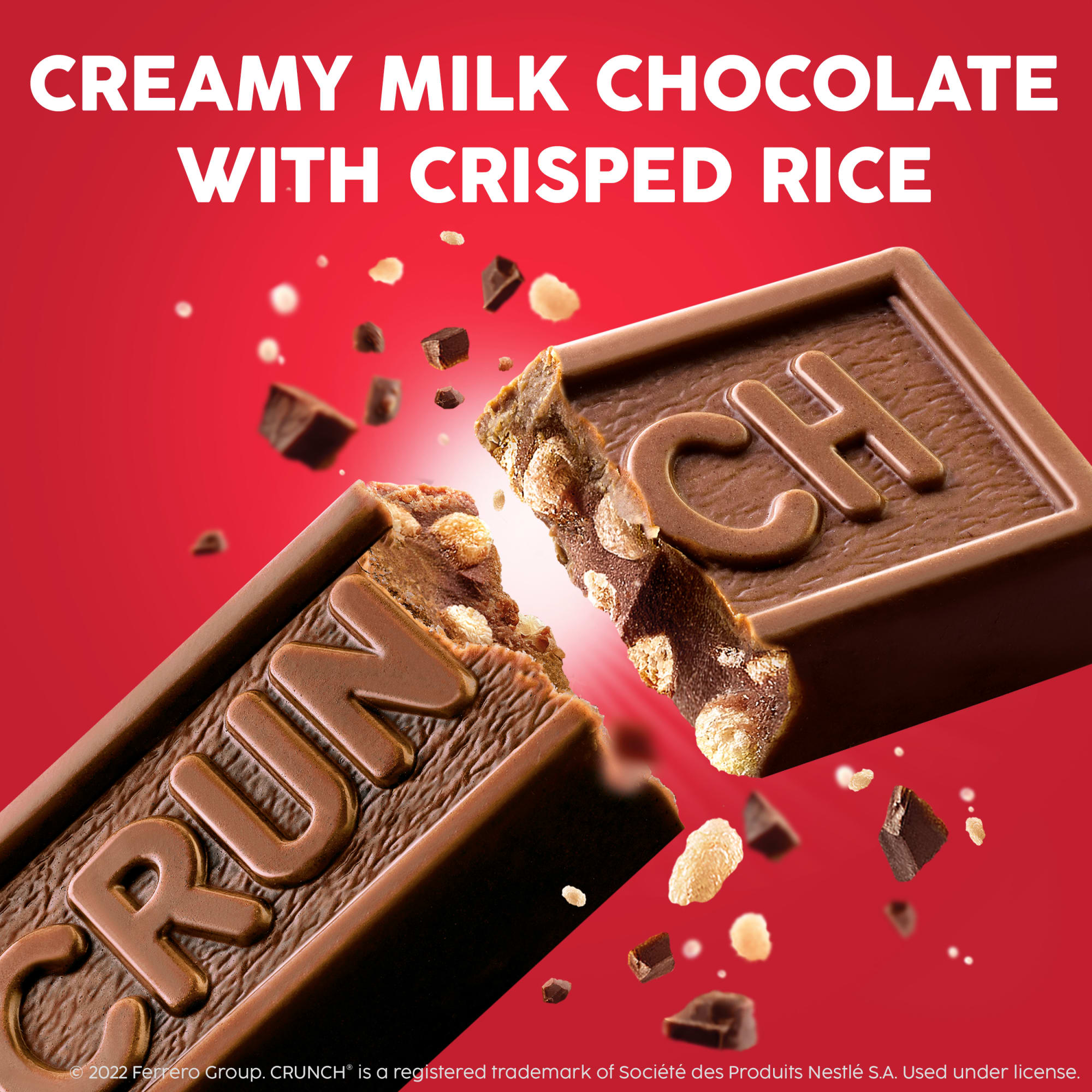 CRUNCH Milk Chocolate and Crisped Rice, Share Size Candy Bars, Share Pack, 2.7 oz - image 4 of 9
