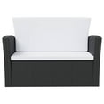 thumbnail image 2 of vidaXL 8 Piece Garden Lounge Set with Cushions Poly Rattan Black, 2 of 5