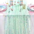 thumbnail image 3 of Dalrosia Sequin Table Runner, Glitter Table Runner 12x108in Sparkle Table Runners Suitable for Decorating Wedding Bridal Shower Birthday Party Holiday Events 9FT Long, 3 of 4