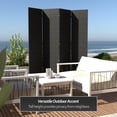 thumbnail image 2 of Red Lantern 6 ft. Tall Woven Fiber Outdoor All Weather Room Divider - 4 Panel - Black, 2 of 8