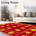 thumbnail image 2 of ODIKA 3'x5' Machine Washable Non-Slip Area Rug, Festive Holiday Bathroom High Traffic Rug, Red, 608974, 2 of 7