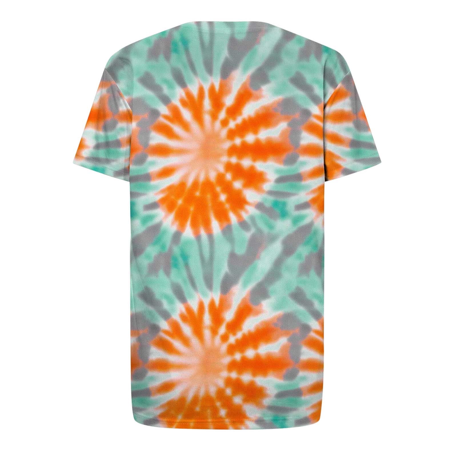 COSFO Casual Men's T-Shirts Short Sleeve Summer Tie Dye Graphic