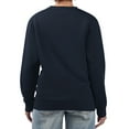thumbnail image 2 of Women's G-III 4Her by Carl Banks Navy Oklahoma City Thunder Flowers Team Logo Graphic Fleece Crewneck Pullover, 2 of 2