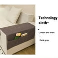 thumbnail image 4 of Sofa Armrest Cover Fabric Widened Imitation Linen Couch Protector Removable Slipcover for Living Room Bedroom Office Durable Polyester, 4 of 5