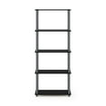 thumbnail image 3 of Furinno Besi 6-Tier Industrial Multipurpose Shelf Display Rack with Metal Frame, Narrow, Walnut Cove, 3 of 5