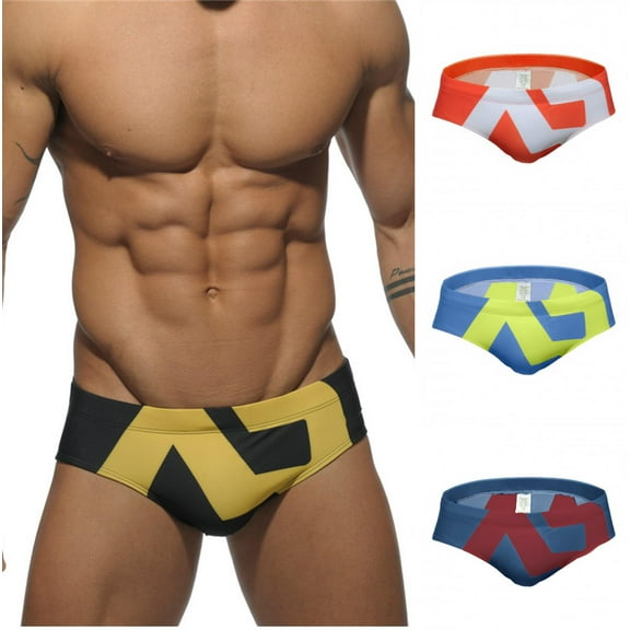 Shenmeida Men Swimwear Low Waist Sports Shorts Swim Trunks Seaside Beach Boxer Shorts for Swimming
