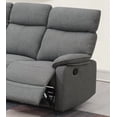 thumbnail image 2 of Modern Gray Burlap Fabric 1pc Manual Recliner Sofa for Living Room, 74"W x 35"L x 41"H, 2 of 8