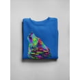 thumbnail image 3 of Pop Art Wolf Head Sweatshirt Women -Image by Shutterstock, Female XX-Large, 3 of 4
