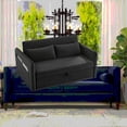 thumbnail image 6 of Modern Velvet 3-in-1 Sleeper Sofa Bed 220×80×75cm with USB Port & Storage Pockets, 6 of 18