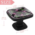 thumbnail image 3 of 4 Pcs Square Cabinet Handle Cupboard Knob Drawer Pulls Handle Flamingo Drawer Knobs with Screws Furniture Decoration, 3 of 5