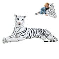 thumbnail image 2 of Jnismy Giant Tiger Pillow, Life Size Tiger Toy, Lifesize Stuffed Animal Doll, Big Tiger Stuffed Animal, Extra Large, Plush Lifesize Tiger _White, 2 of 13