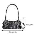thumbnail image 2 of Bolso de hombro de PU con estampado de leopardo para mujer bolso con asa superior color negro, 2 of 8