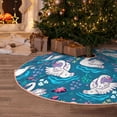 thumbnail image 5 of Rateoe Swan On The Pond Pattern Christmas Tree Skirt with Ties , Christmas Tree Decorations, Farmhouse Christmas Decor Xmas Holiday Decorations-48", 5 of 6