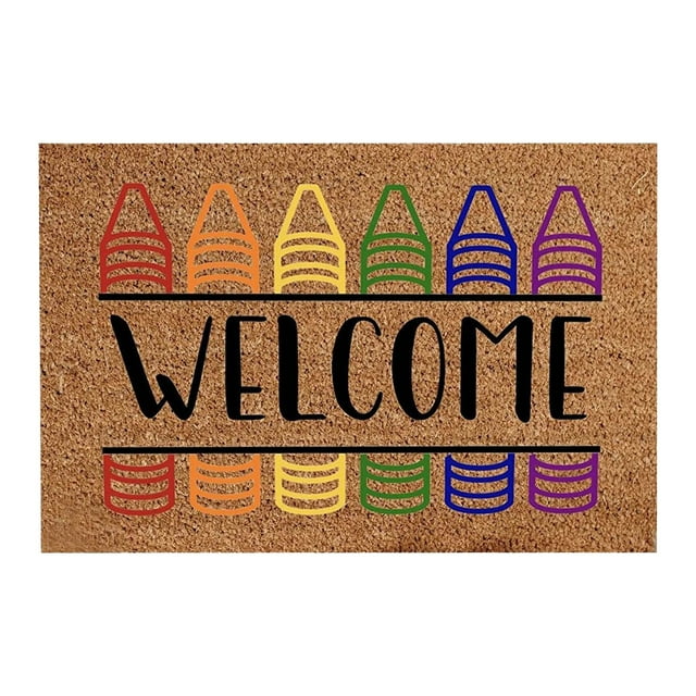 Coir Mat Outdoor Decorative Floor Mats for Home Washable Door Mats for Crafting Non-Slip Seasonal-Spring Summer Indoor Home Decor Front Door Mat Perfect for Indoor and Outdoor Use, 24x31 Inch