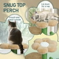thumbnail image 5 of HUJHKIO 33in Cat Tree Tower with Scratching Posts, Curved Perch & Plush Bed - Multi-Level Cat Condo for Indoor Cats, Playground for Kittens, Green, 5 of 9