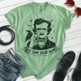 thumbnail image 2 of Poe Some Sugar On Me T-shirt, Unisex Women's Men's Shirt, Funny Edgar Allan Poe Parody Pop Culture, Heather Apple Green, Small, 2 of 6