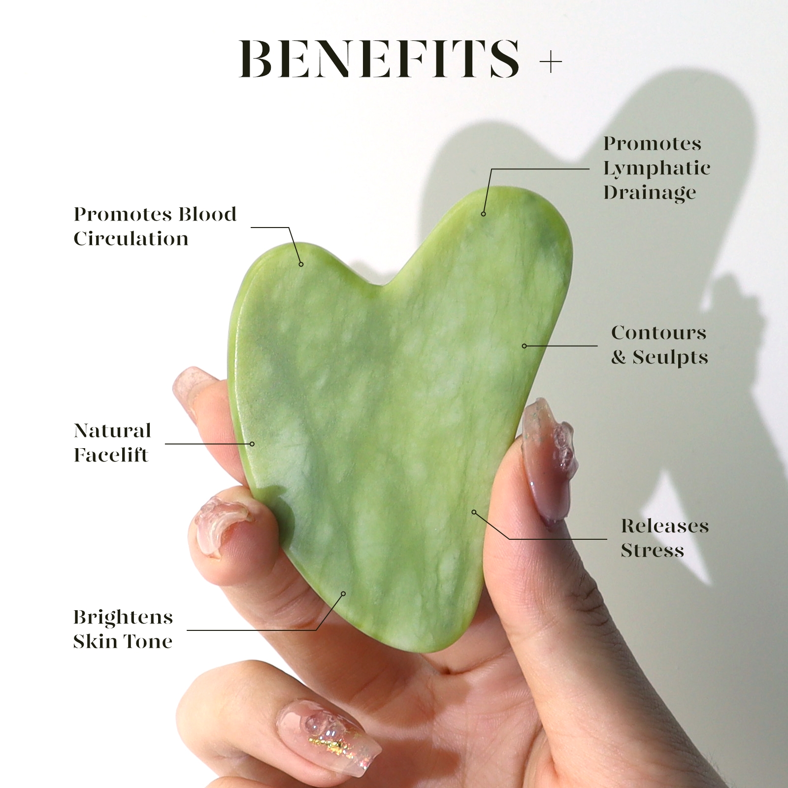 Beakey Natural Jade Roller & Gua Sha Set photo 6