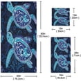 thumbnail image 3 of Coolnut Blue Patterned Sea Turtle 3-Piece Towel Set,Soft Absorbent Quick Dry Bath Towels Sets,1 Bath Towel,1 Hand Towel,1 Washcloth,for Bathing Home Hotel Gym Spa Wash cloth, 3 of 7