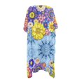 thumbnail image 2 of HELLHERO Colorful Floral Pattern Bathing Suit Cover Up High Quality Fabrics Kimono Free Size Long Kimono Swimsuit Cover Up for Women, 2 of 6