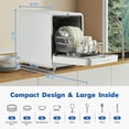 thumbnail image 2 of Portable Mini Dishwasher Countertop, 6 Programs, 162℉ High-Temp& Air-Dry Function, Compact Dishwashers for Small Apartments, 2 of 8
