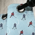 thumbnail image 4 of Ambesonne Sport Grommet Curtain, Ice Hockey Pattern Winter, 50" x 54", Blue Red Black, 4 of 6