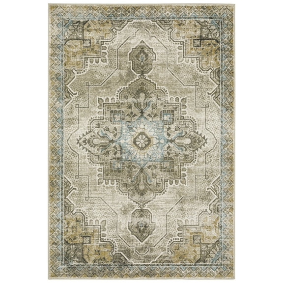 Moretti Viola Area Rug 1104W Grey Faded Lines 6' 7" x 9' 2" Rectangle
