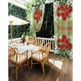 thumbnail image 5 of nqOlkjepod Outdoor Curtains for Patio Waterproof, Spring Summer Flower Outdoor Privacy Panels Grommet, Watercolor Red White Floral Blackout Outside Curtains for Porch/Cabana/Pergola 54"x84", 1 Panel, 5 of 8