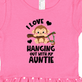 thumbnail image 3 of Inktastic Monkey I Love Hanging out with My Auntie Girls Toddler Dress, 3 of 4