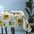 thumbnail image 3 of Sunflower Tablecloth Rectangle Table Cloth 60x120 , Waterproof Tablecloth Outdoor Table Cloth, Farmhouse Flowers Summer Botanical Washable Table Cover for Kitchen Dining Party, 3 of 8