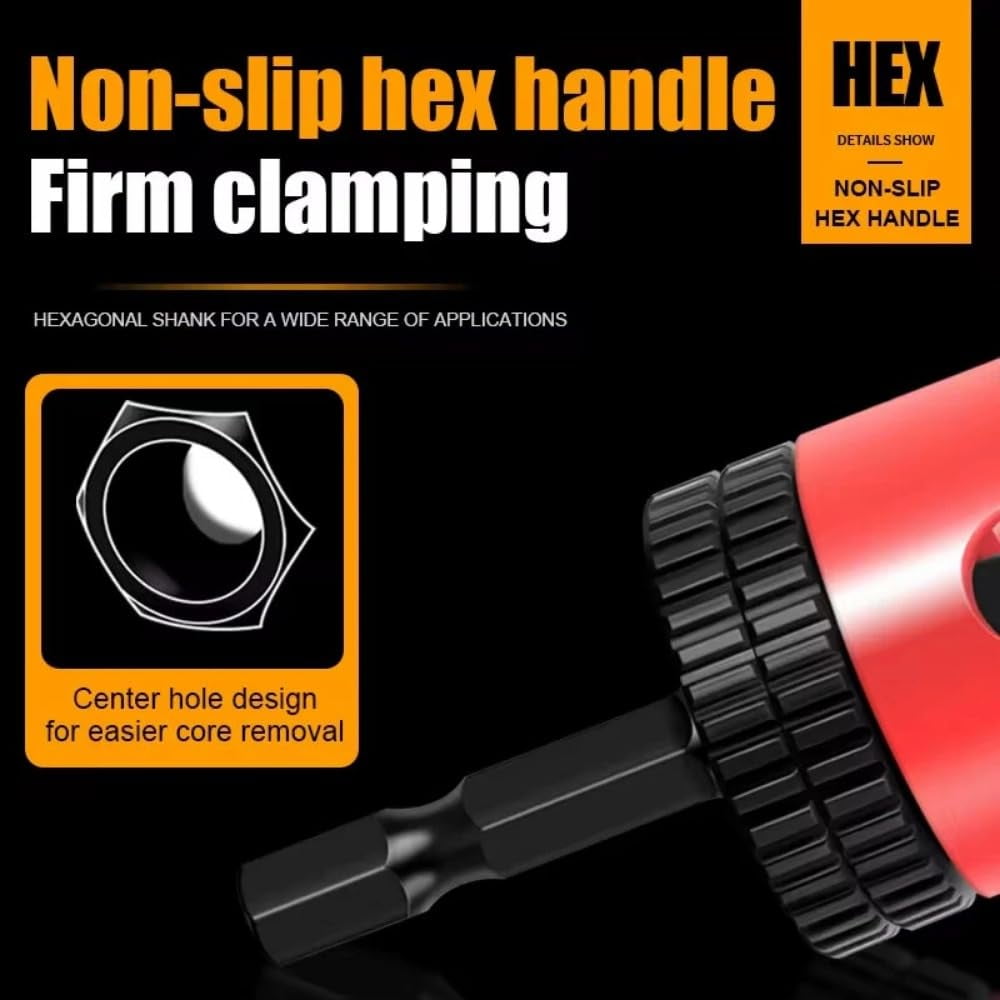 5PCS Countersink Drill Bit Set Steel Adjustable Depth Stop Hex Shank Varied Sizes 2.8 to 4x8mm Woodworking Tools