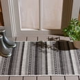 thumbnail image 2 of SAFAVIEH Courtyard Xzavier Striped Indoor/Outdoor Area Rug, Black/Grey, 2'7" x 5', 2 of 12