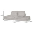 Huddle Customizable Kids Play Foam Couch, Grey, 4 Pieces, for Toddlers