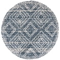 thumbnail image 4 of SAFAVIEH Melrose Coleman Overdyed Geometric Shag Area Rug, Navy/Ivory, 5'3" x 7'6", 4 of 7
