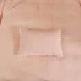 thumbnail image 3 of Move Over Baby Pink Duvet Cover Set 100% Washed Microfiber Pom Poms Pattern Pink Girls Bedding Sets Queen No Filling, 3 of 8