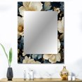 thumbnail image 1 of Designart "Opulent Gold Grey Floral Luxe II" Floral Wall Mirror, Printed Gold Wall Mirror, Traditional Bathroom Wall Mirror, Decorative Floral Mirror - 30x40 Inch, 1 of 5