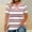 Pink, variant on Daiosportswear Women'S Short Sleeve Sweater Striped Tops Trendy Knit V Neck Sweaters,Womens Tops