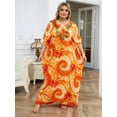 thumbnail image 2 of Edolynsa Plus Size Moroccan Kaftan Dress for Women Embroidery Caftan Tunic Maxi Beach Dresses Bathing Suit Cover up Sleepwear, 2 of 8