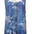 thumbnail image 4 of TIMIFIS Robe en Jean Décontractée à Imprimé Floral pour Femmes, Ample, Fausse Deux Pièces, 4 of 5