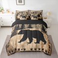 thumbnail image 2 of Homewish Safari Bear 7-Piece Twin Bedding Sets,Jungle Wildlife Bedding Comforter Set,Beige Black Brown Sheet Sets For Boys Teens,Microfiber Bedroom Decor Reversible, 2 of 8