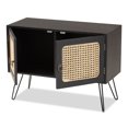 thumbnail image 2 of Baxton Studio Davion Mid-Century Modern Espresso Brown Finished Wood and Black Metal 2-Door Sideboard Buffet with, 2 of 6