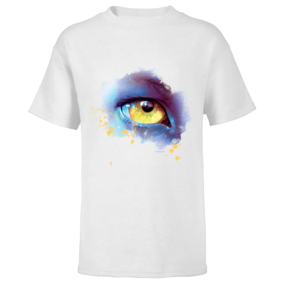 Avatar: The Way of Water Na’vi Golden Eye Watercolor - Short Sleeve T-Shirt for Kids - Customized-White